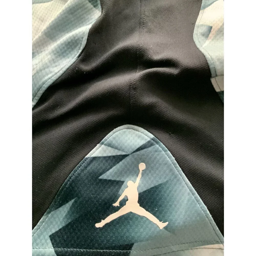 Nike Jordan Training Dominate Retro Basketball Mens Shorts Black Blue Medium